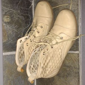 Material Girl Beige Ankle Boots